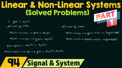 Linear And Nonlinear System Problems