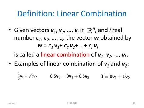 Linear Combination Definition In Algebra
