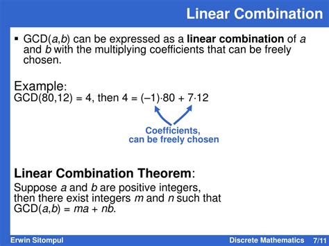 Linear Combination Discrete Mathematics