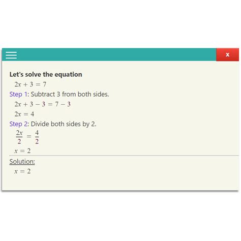 Linear Equation Solver With Steps