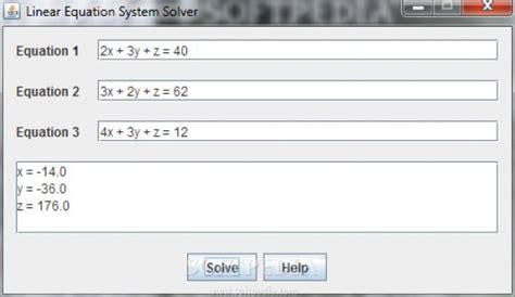Linear Equation System Solver
