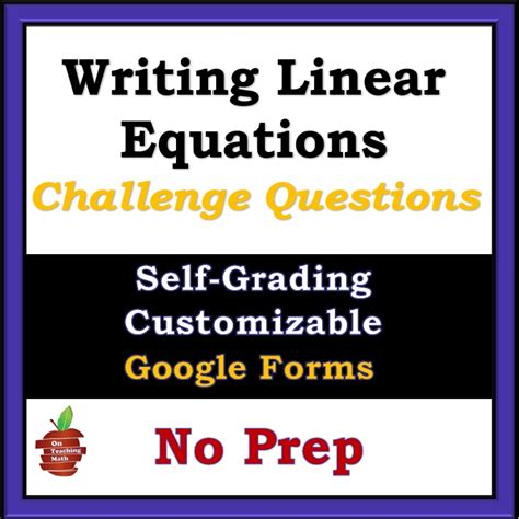 Linear Equations Challenge Problems