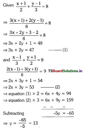 Linear Equations Class 10 Optional Exercise