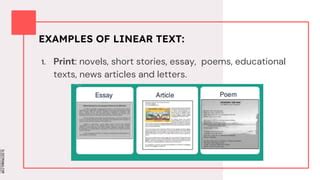 Linear Examples Of Text