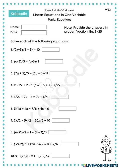Linear Expression Class 8