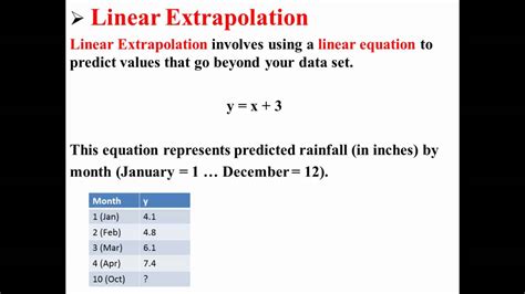 Linear Extrapolation Using