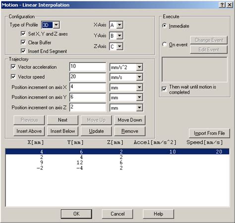 Linear Interpolation Motion Control