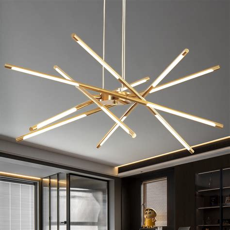 Linear Light Fixture Gold