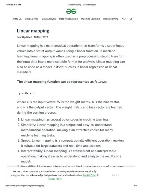 Linear Mapping Examples Pdf