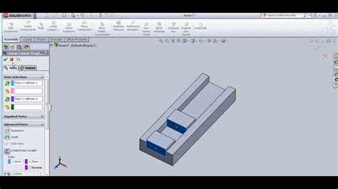 Linear Mate Solidworks