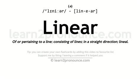 linear meaning in english
