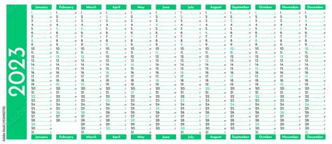 Linear Monthly Calendar Printable