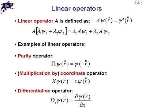 Linear Operator Examples Quantum Mechanics