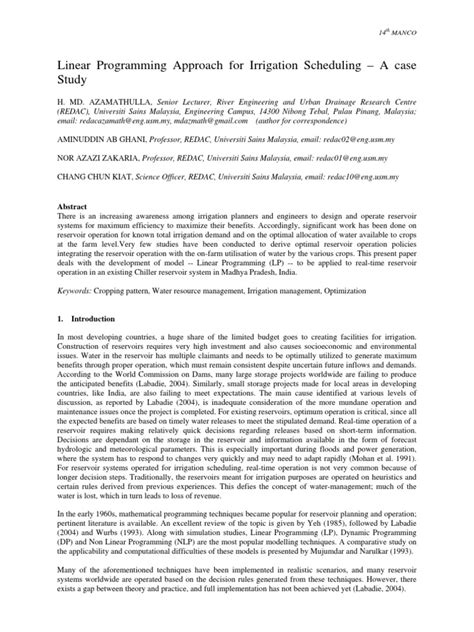 linear programming case study examples