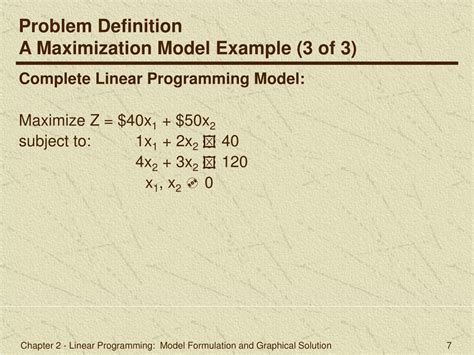 linear programming maximization problem example with solution