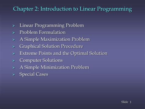 linear programming problems and solutions ppt