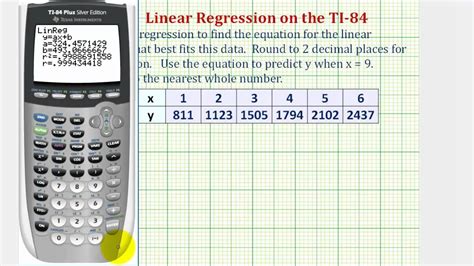 Linear Regression Equation Calculator Ti-84
