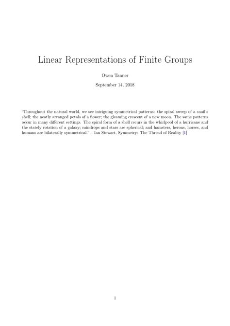 Articles Linear Representations Of Finite Groups Pdf Trending