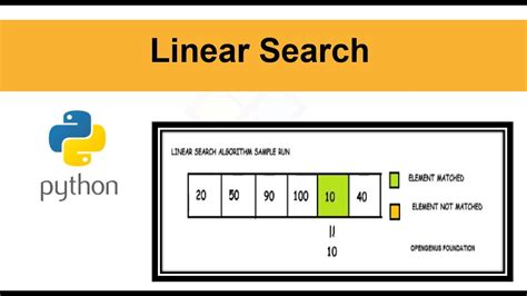 linear search program in data structure using python