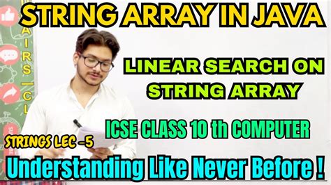 linear search program in java icse class 10