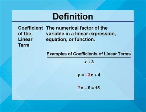 Linear Term Examples