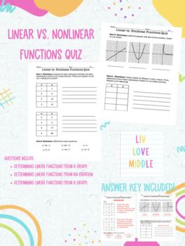 Linear Vs Nonlinear Quiz