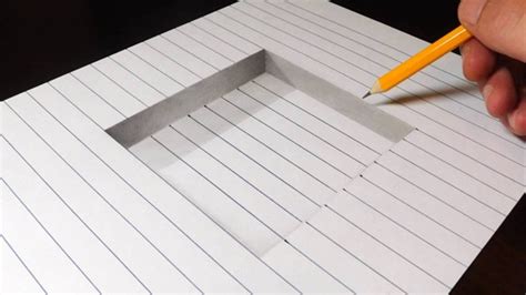 How to Draw 3D Steps in Line Paper Easy Trick Art for Kids
