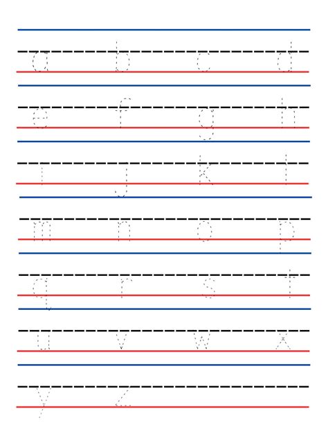 Lined Alphabet Paper