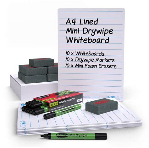 Lined Dry Wipe Boards