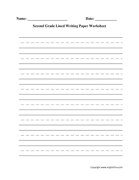 Lined Paper 2Nd Grade Pdf