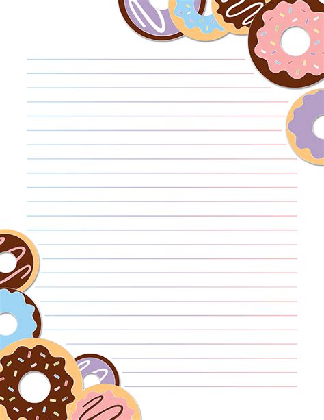 Lined Paper Donuts