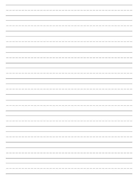 Lined Paper For School Printable