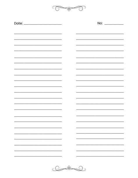 Lined Paper Printable Free Two Column
