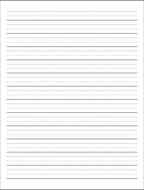 Lined Paper Template For Cursive Writing