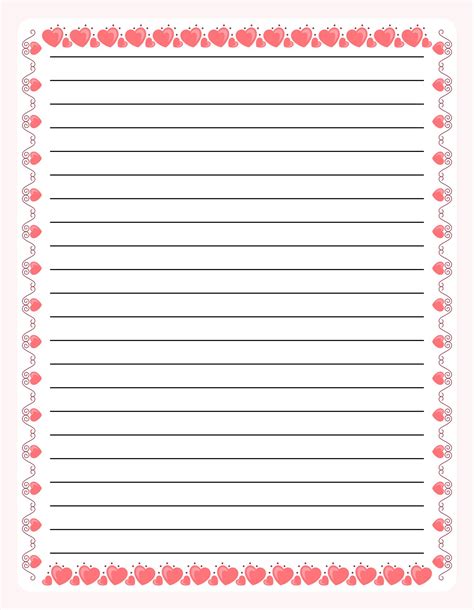 Lined Writing Paper With Border