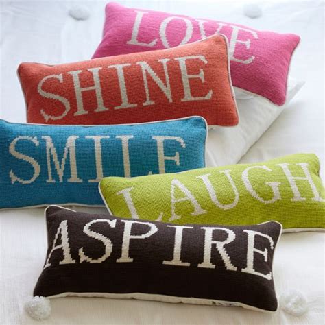 Linen Throw Pillows With Words