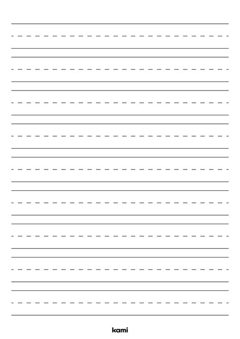 lines for practicing writing printable template