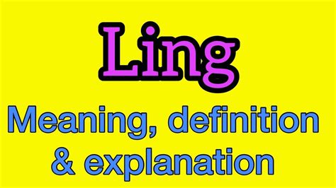 ling meaning in english