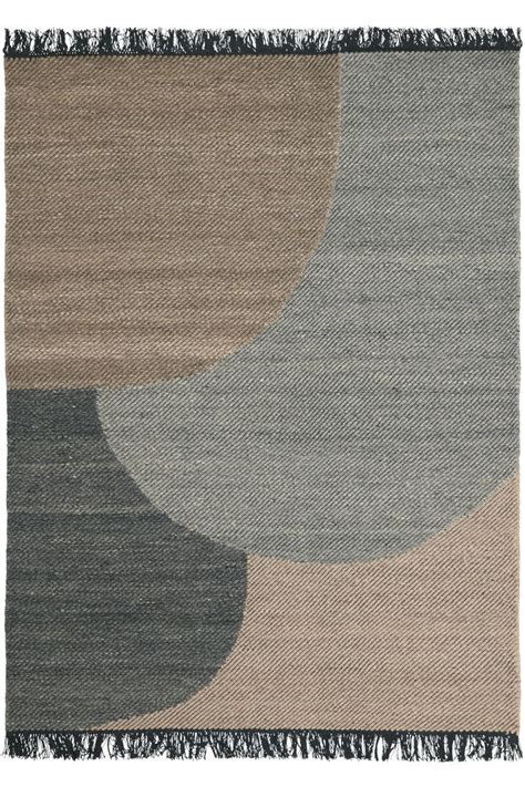 Hochflor Shaggy Teppich Linien Design Anthrazit Teppich.de