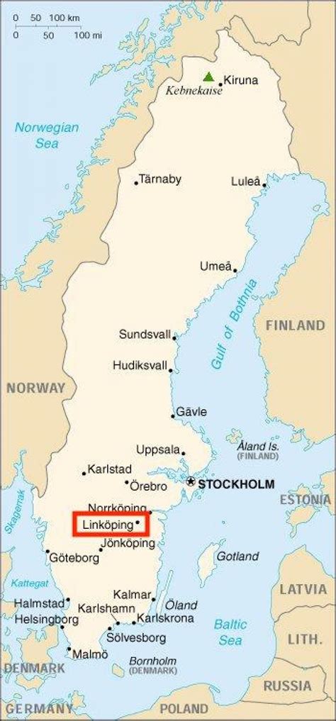 Linkoping, Svezia) mappa Cartina di Linkoping, Svezia (Europa del