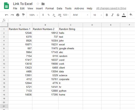 link google sheets to excel