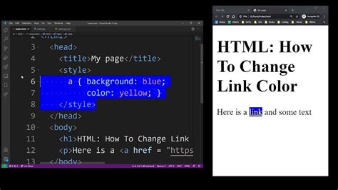 link text color html code