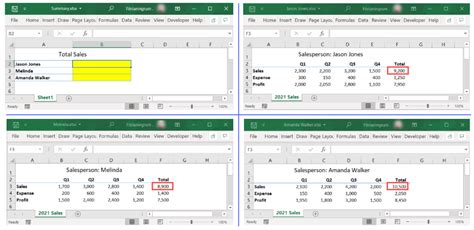 5 Ways Link Excel Tabs