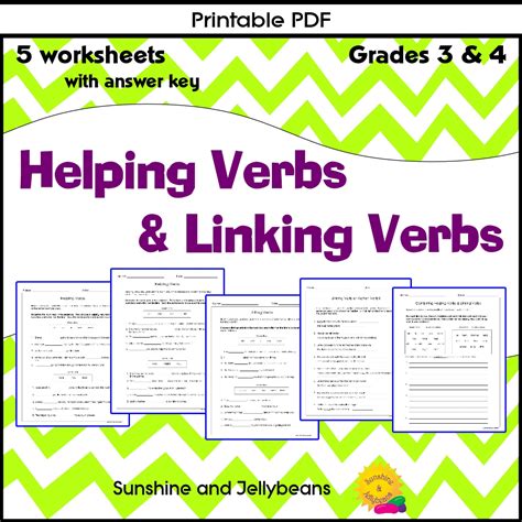 linking verb and helping verb examples with answers