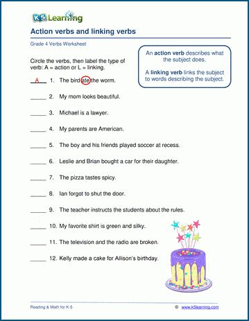 linking verbs exercises with answers