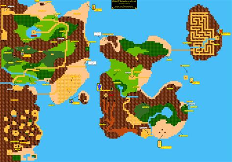 NES Adventure of Link, map Poster Map poster, Custom posters, Poster