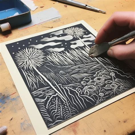 Lino Cut Etching