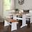 Linon Ardmore Breakfast Corner Nook Table Set in White K90305WHTABKDU