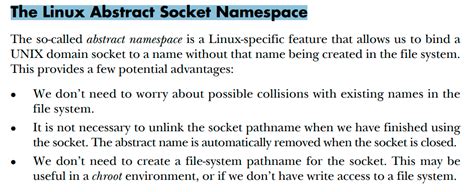 Linux Abstract Socket Example