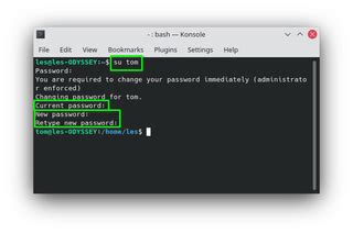 linux bash change password